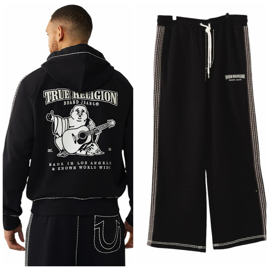 TRUE RELIGION: Super T baggy Zip Up Sweatset